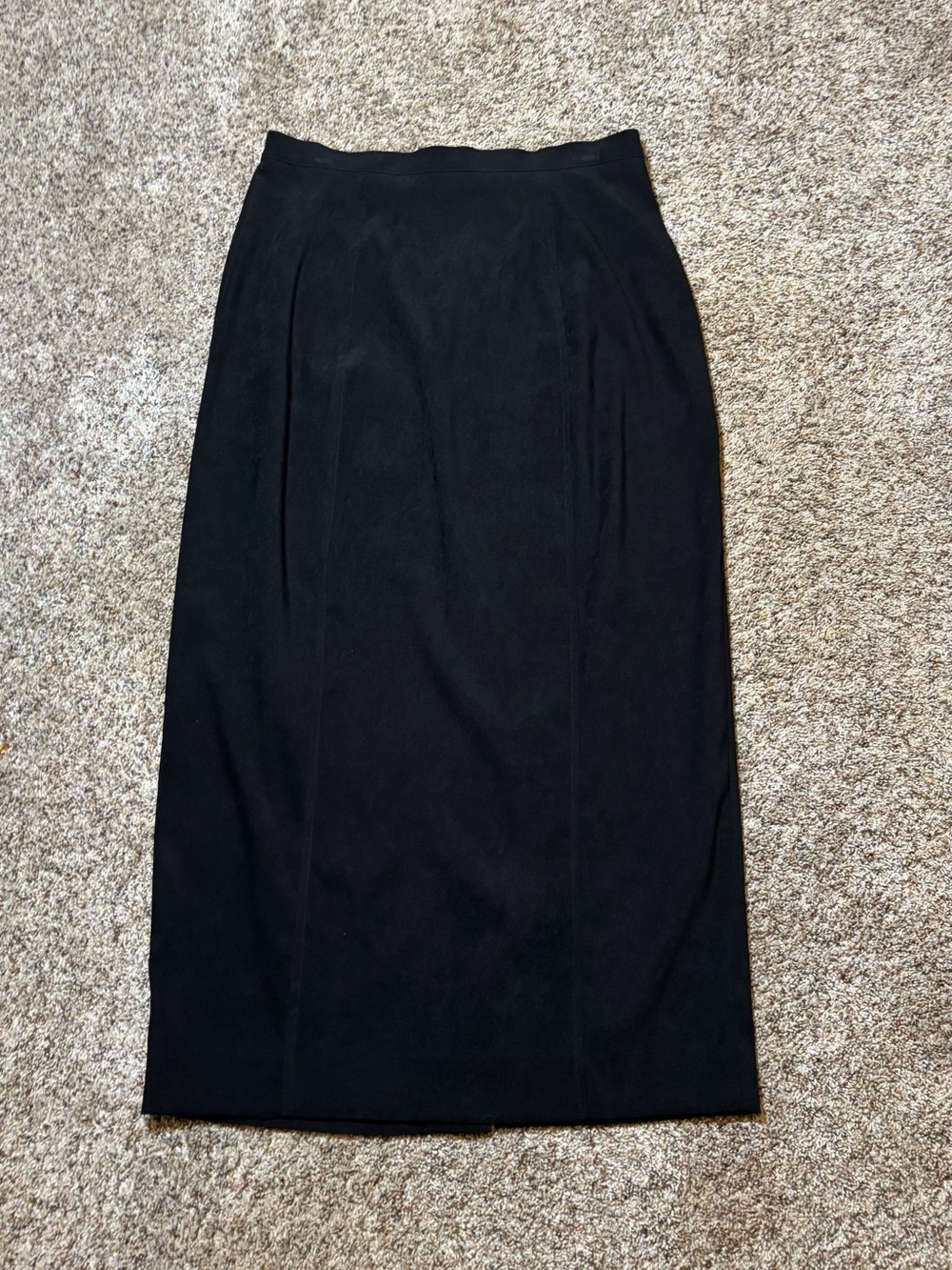 323. Sharon Young Faux Suede Maxi Pencil Skirt, Size 14